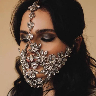 Rhinestone Crystal Masquerade Mask