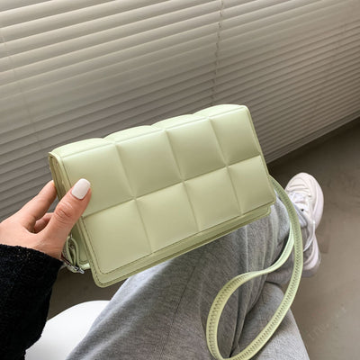 Small Shiny Faux Leather Shoulder Bag