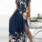 Long  Greek Style Chiffon Pleated Dress