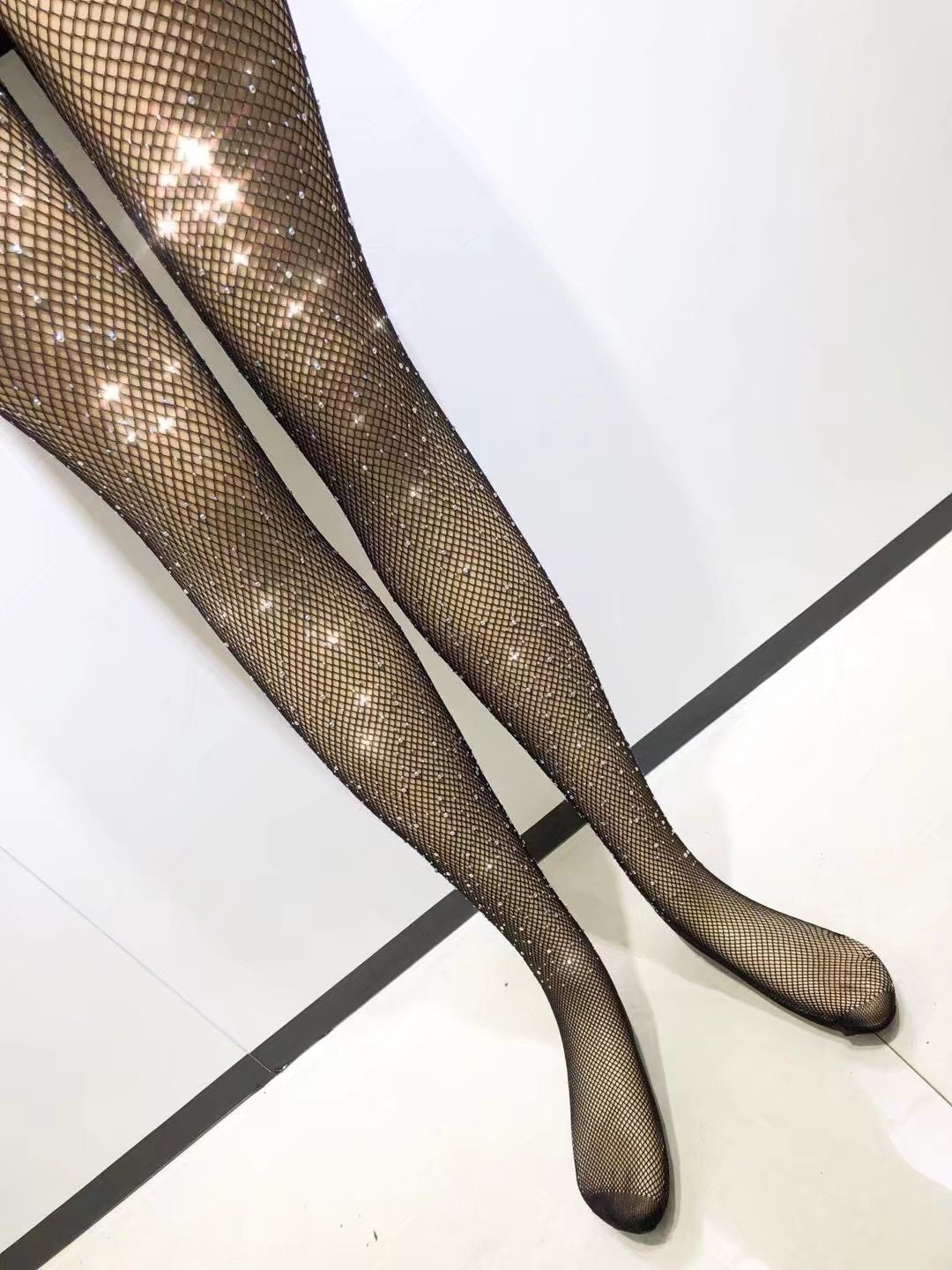 Nightclub Style Shiny Fishnet Socks