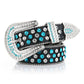 Faux Leather Bling Belt