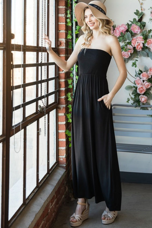 Heimish Elegant Strapless Maxi Dress