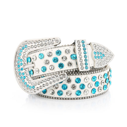 Faux Leather Bling Belt