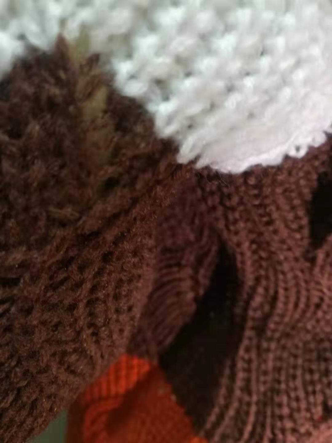 Loose Knit Tri-color Cotton Sweater