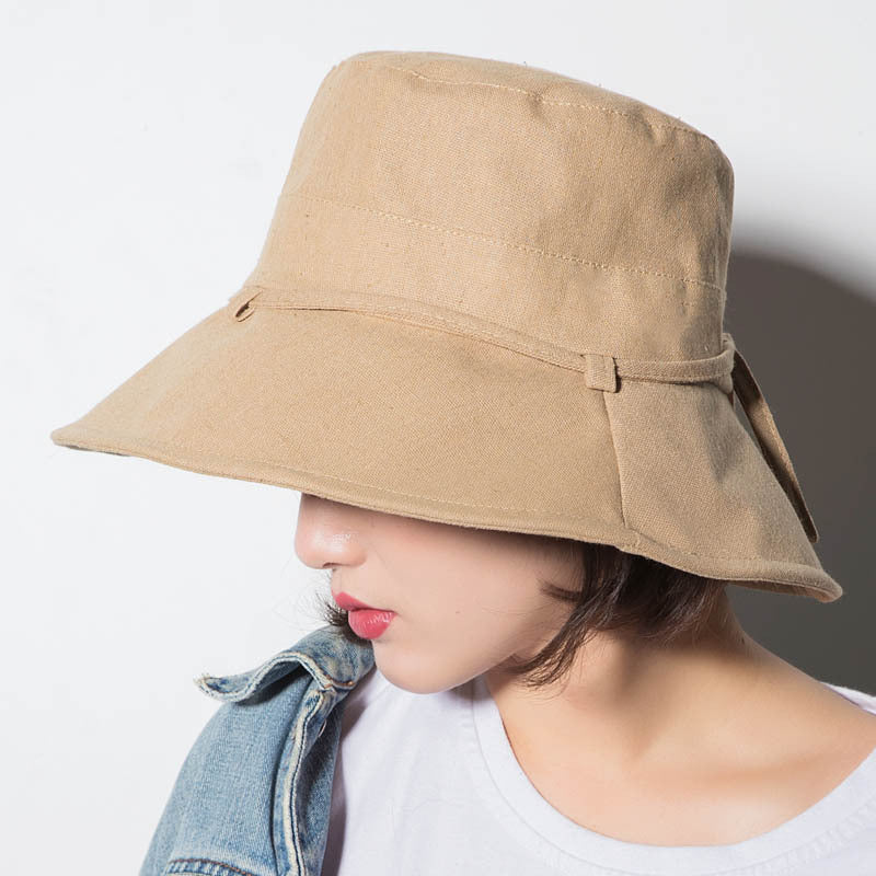 Cotton & Linen Folding Bucket Hat