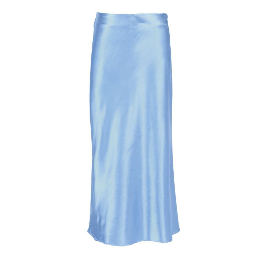 Draped Satin Skirt