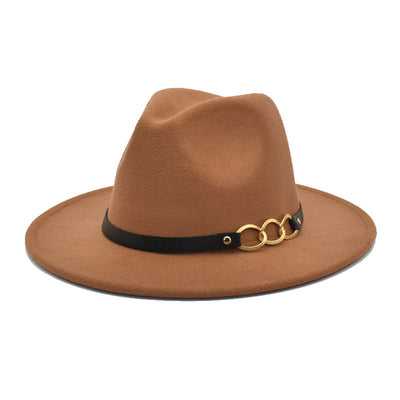 Solid Color Woolen Top Hat