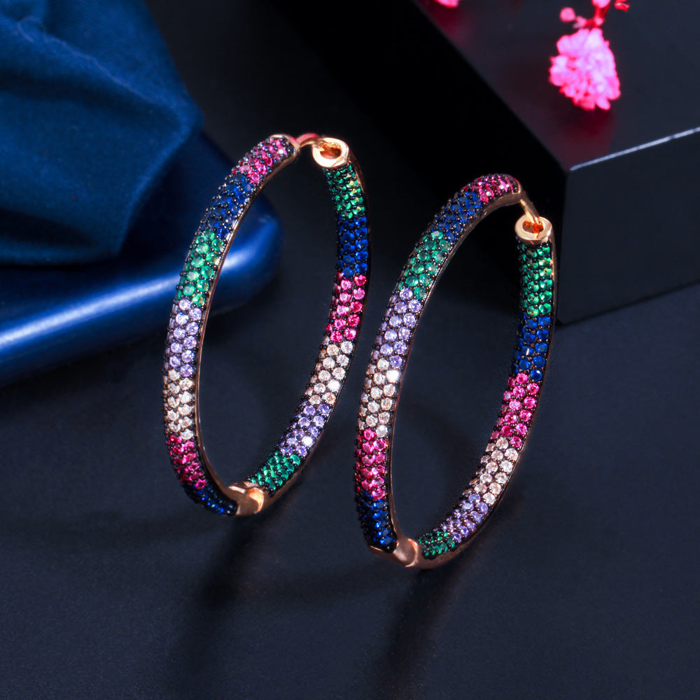 Colorful Zircon Earrings