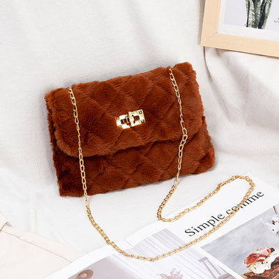 Plush Ringer Shoulder Bag