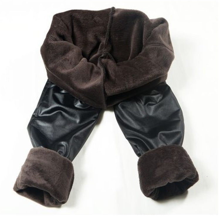 Faux Leather Fleece Lined Leggings