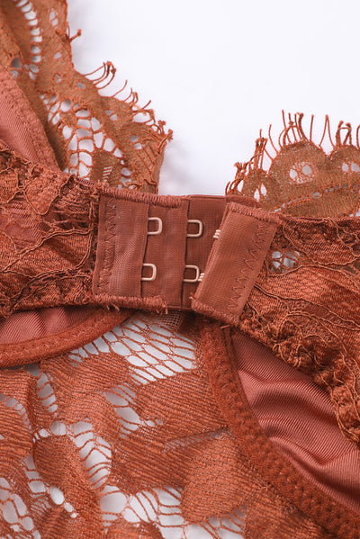 Lacey Spaghetti Straps Cutout Bodysuit