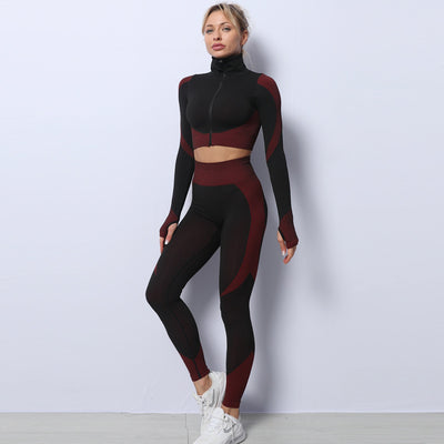 Quick Dry Seamless 3pcs Sport Set/Tracksuit